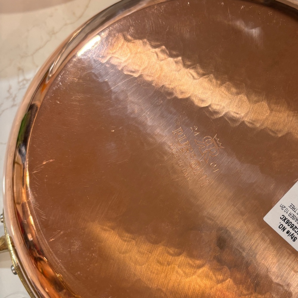 Ruffoni Historia Copper Braiser 10.2” with Christmas tree knob - Picture 8 of 9